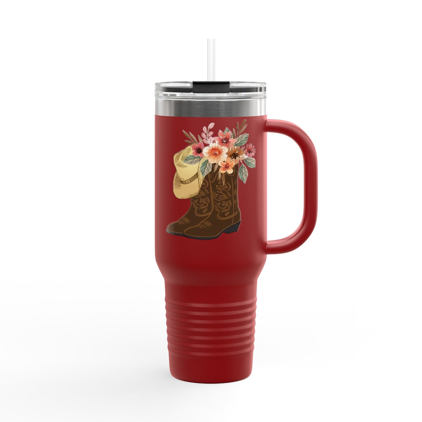 Western Floral Insulated Travel Mug