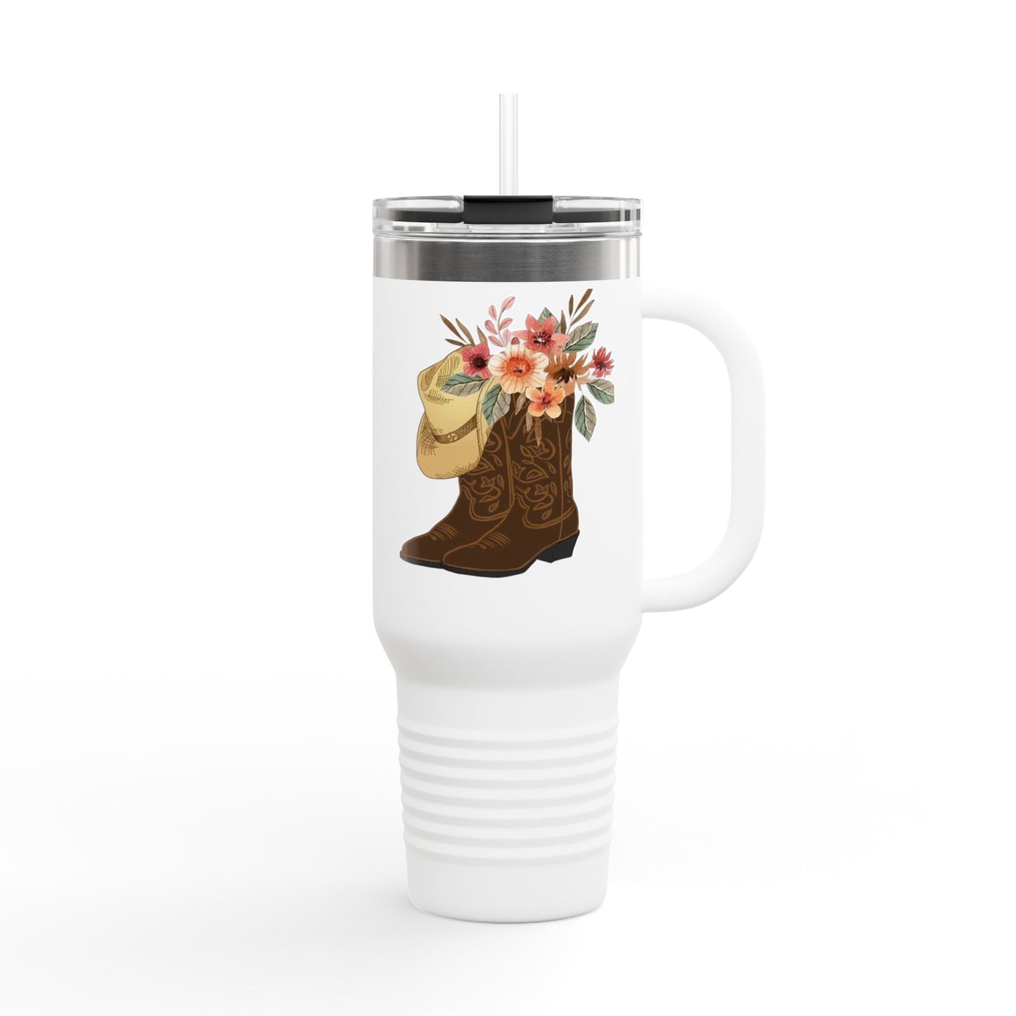 Western Floral Insulated Travel Mug