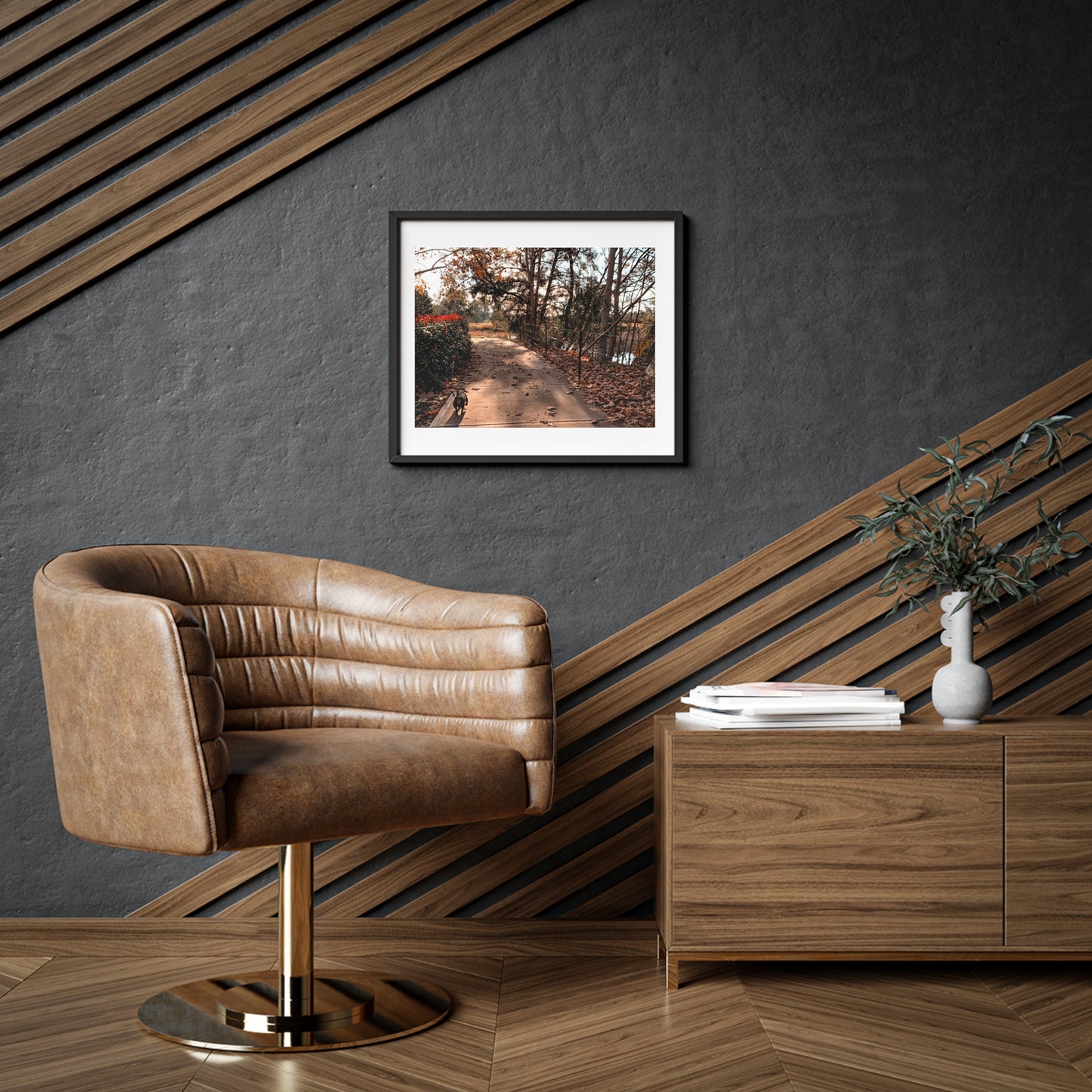 Huey's Walk Framed Picture