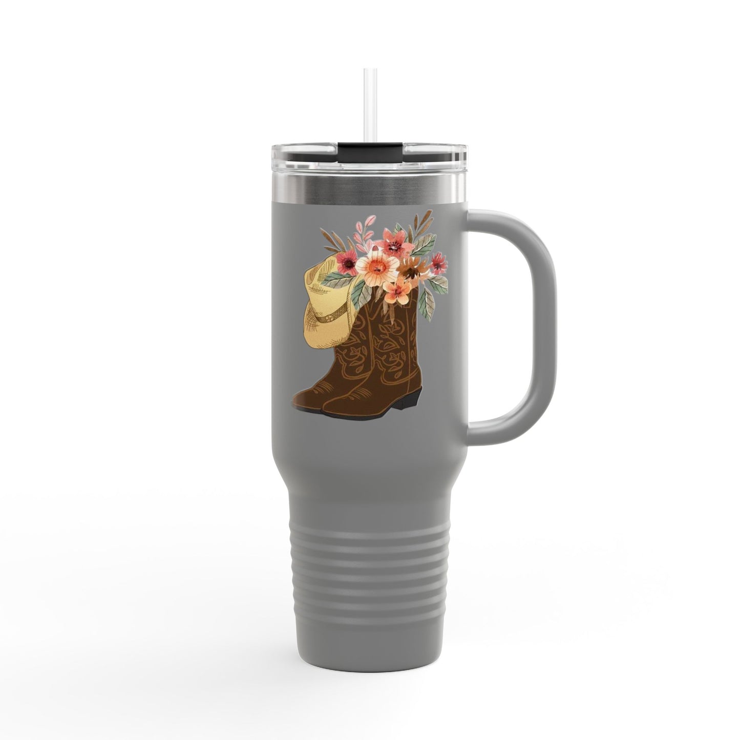 Western Floral Insulated Travel Mug