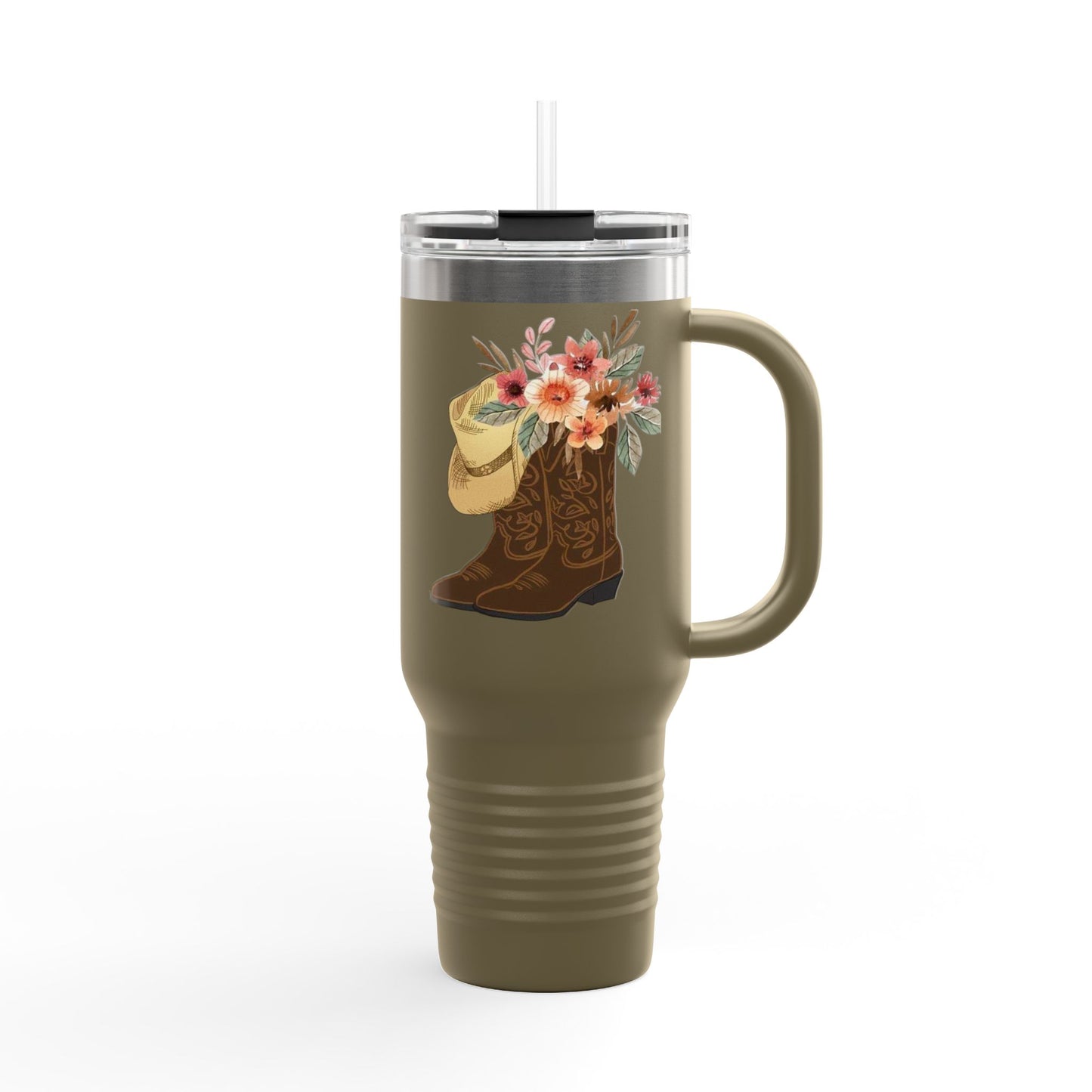 Western Floral Insulated Travel Mug